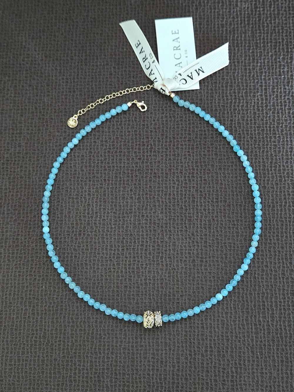 MacRae & Co. Blue Quartz with Charm Duo✌️ Necklace - NWT - Picture 9 of 16